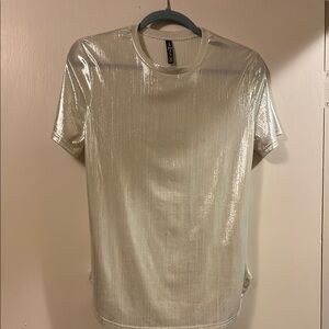 Silver Metallic Women’s Shirt